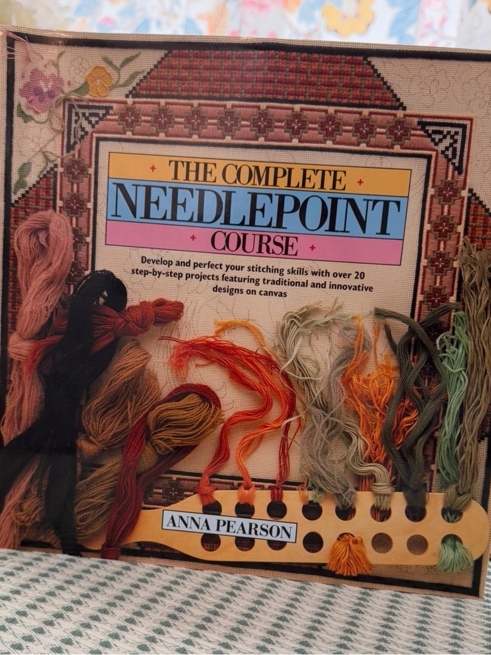 Vintage 1991 The Complete Needlepoint Course Anna Pearson Hardcover Craft Book